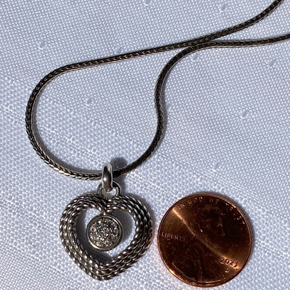 Brighton "Portuguese Heart" Crystal Pendant Necklace - Picture 8 of 12